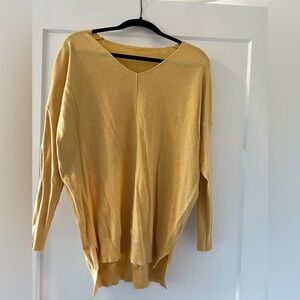 V-Neck Yellow Sweater
